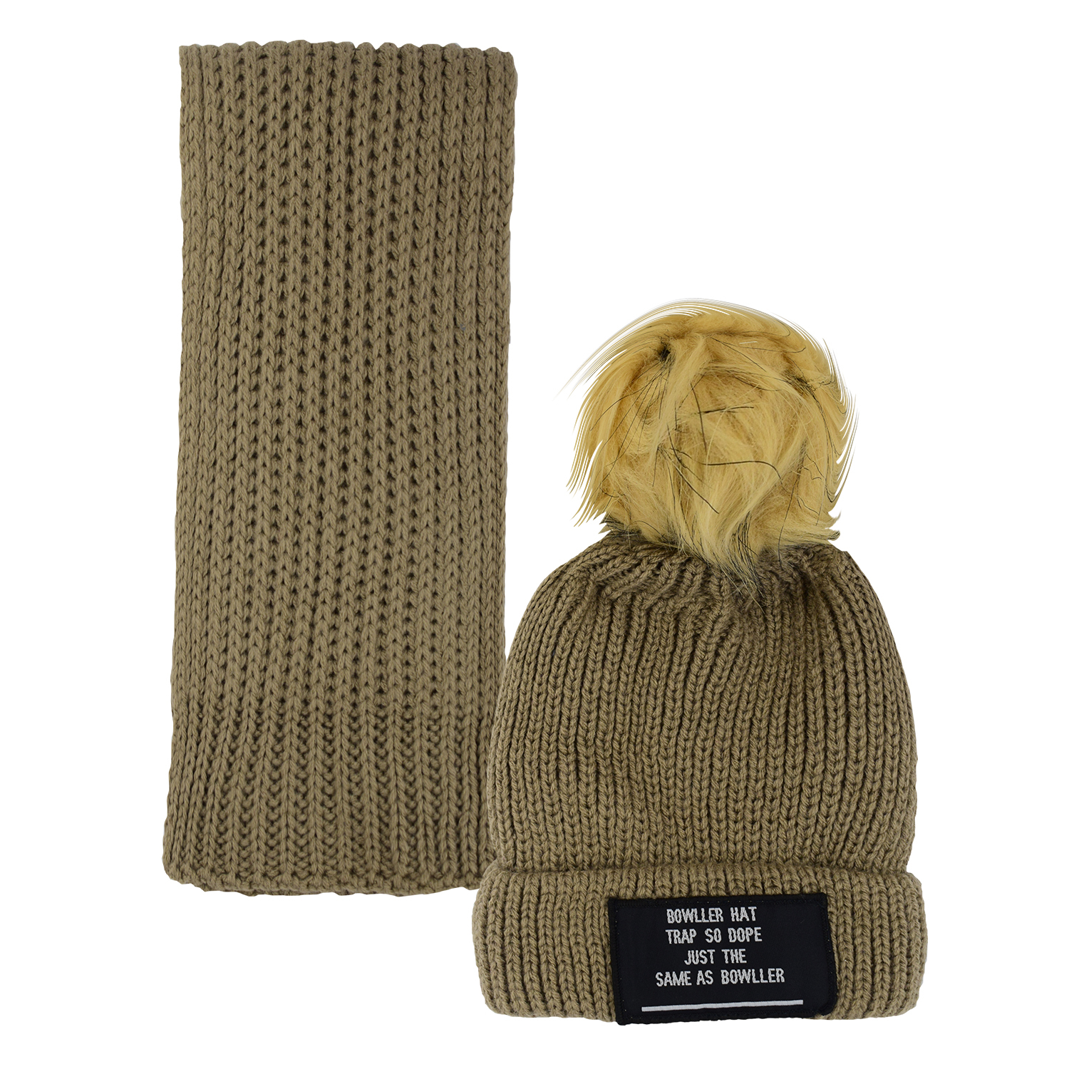 ست کلاه و شال گردن بافتنی بچگانه مدل N-8104