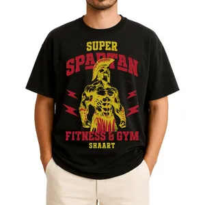 تی‌شرت آستین کوتاه مردانه باهرپوش شرق مدل باشگاه بدنسازی قهرمان یونانی z475