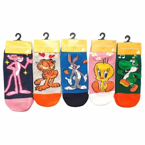 جوراب دخترانه مدل کارتوني مجموعه 5 عددي