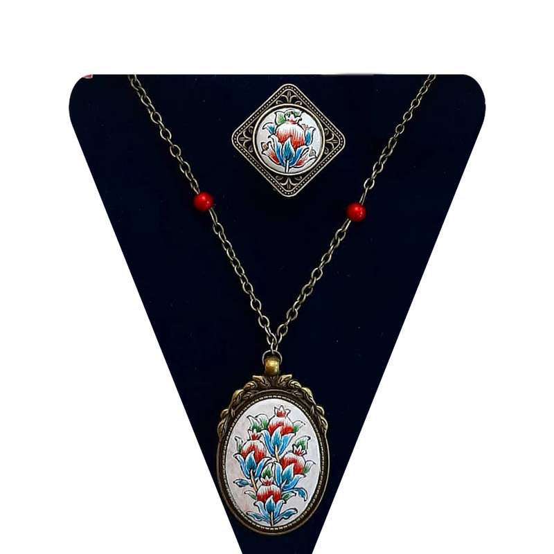 نیم ست زنانه مدل خوشه انار