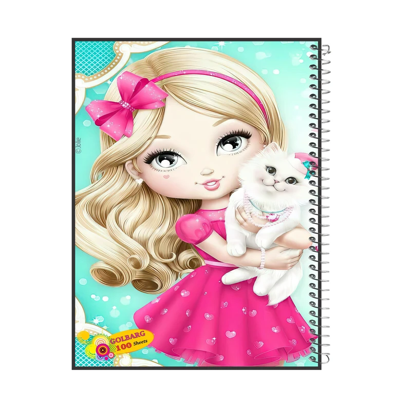 دفتر مشق 100 برگ گلبرگ طرح دخترانه کد 100794