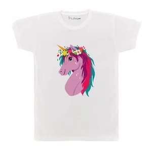 تی شرت بچگانه پرمانه طرح یونیکورن کد pmt.3336