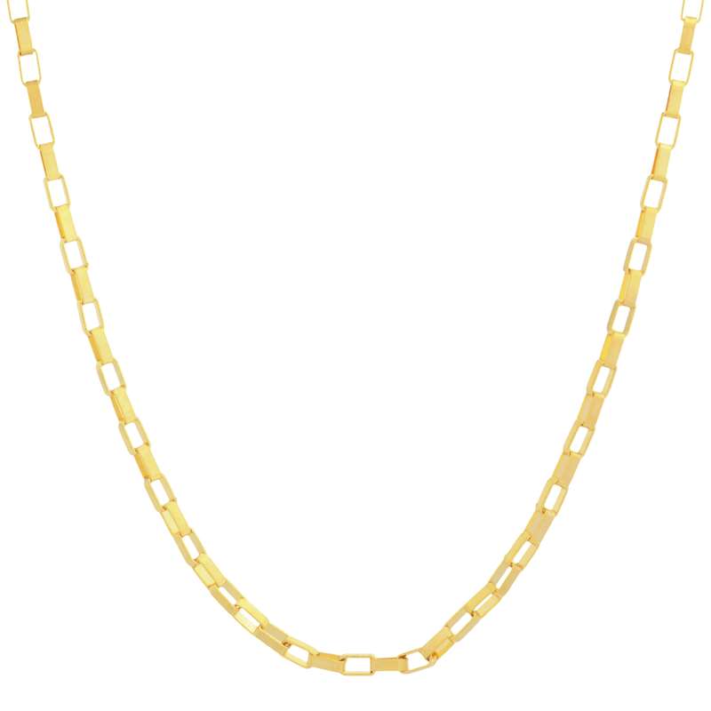 زنجیر طلا 18 عیار زنانه طلای مستجابی مدل آجری  کد 50