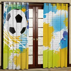 پرده مدل فوتبالی هازان پانچی کد 4858 سایز 140x200 سانتی متر