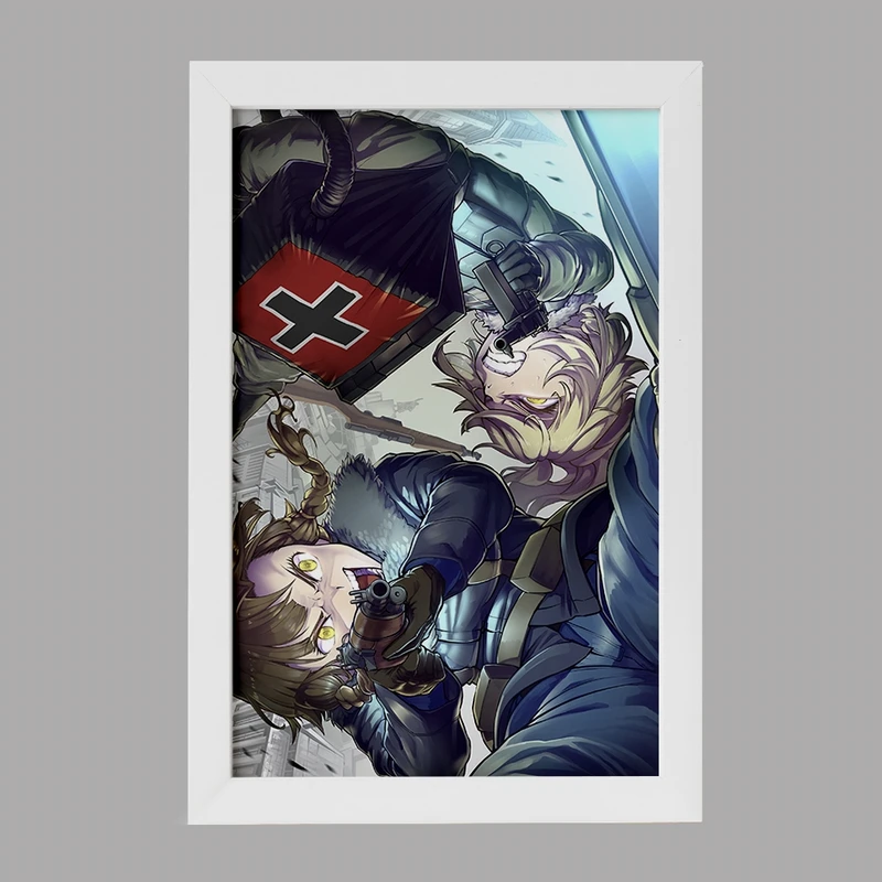 تابلو خندالو مدل تانیا و ماری انیمه یوجو سنکی کد 34673