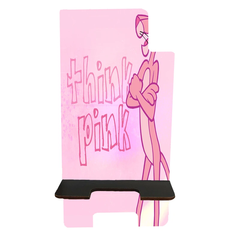 پایه نگهدارنده گوشی موبایل طرح پلنگ صورتی مدل hp9