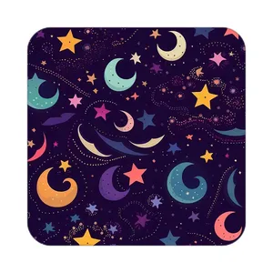 زیر لیوانی کاکتی طرح ماه و ستاره مدل mp52936