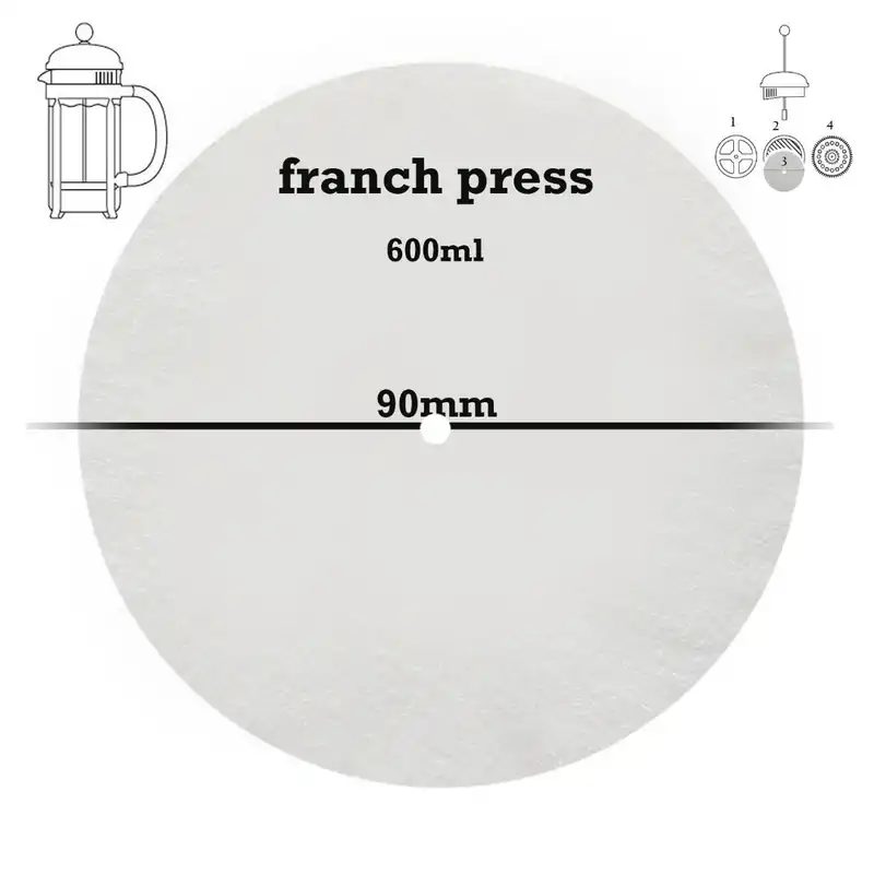 فیلتر قهوه مدل کاغذی گرد 600  بسته 300 عددی