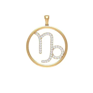 آویز گردنبند طلا 18 عیار زنانه قیراط طرح دایره کد GH1989