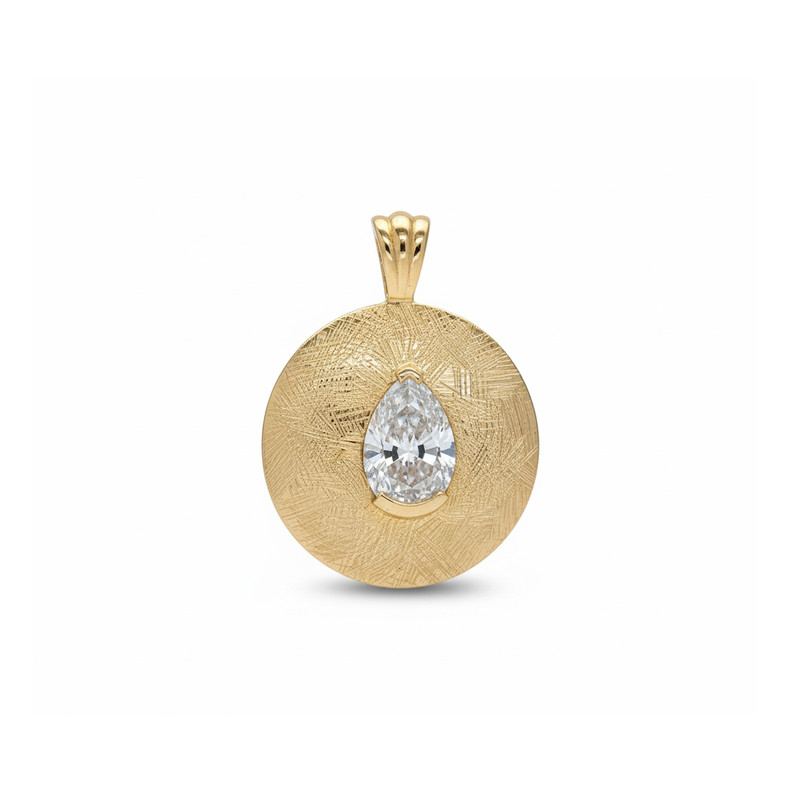 آویز گردنبند طلا 18 عیار زنانه بان گالری طرح سکه نورا