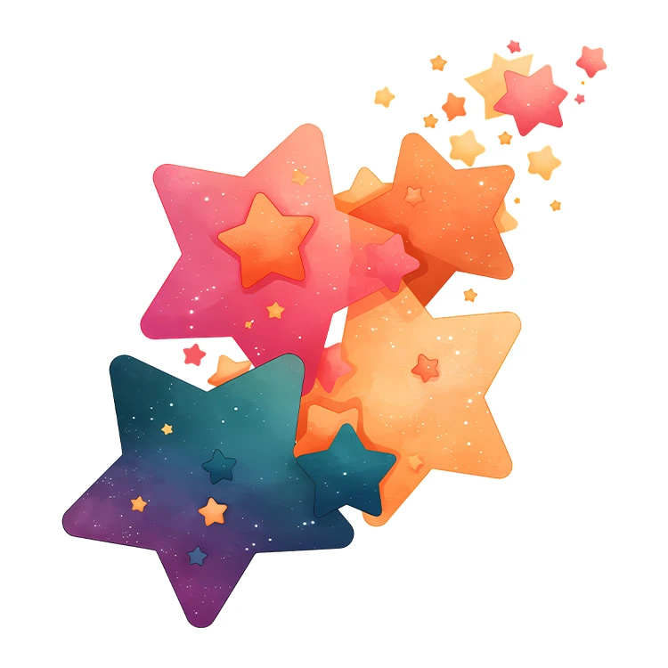 استیکر پارچه و لباس پاد آفرین مدل کارتونی ستاره کیوت کد S5770