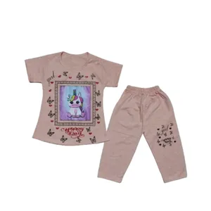 ست تی شرت و شلوارک دخترانه مدل t3