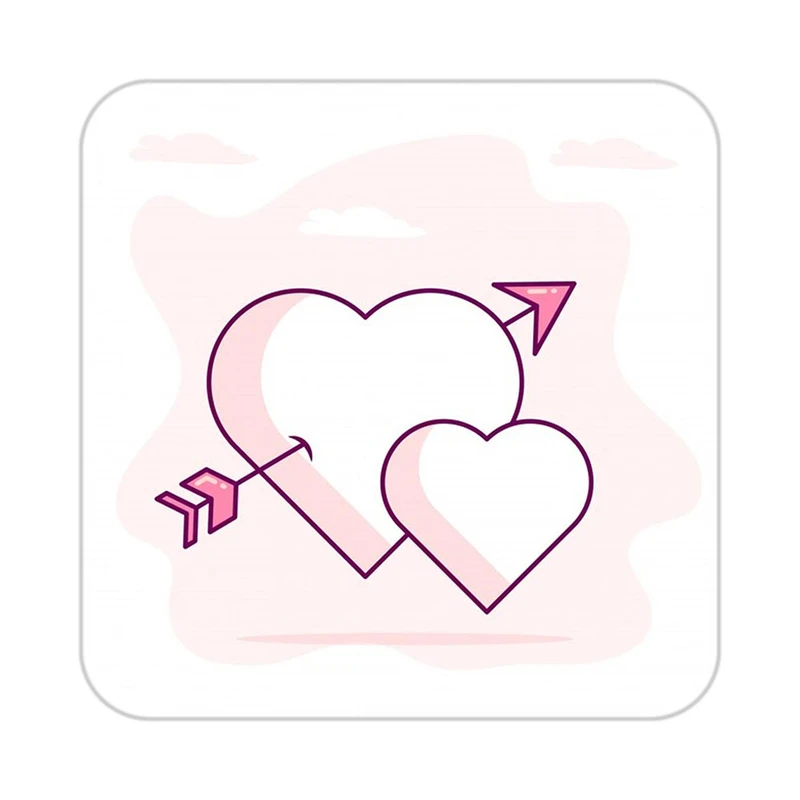 زیر لیوانی کاکتی طرح عاشقانه مدل mp36418