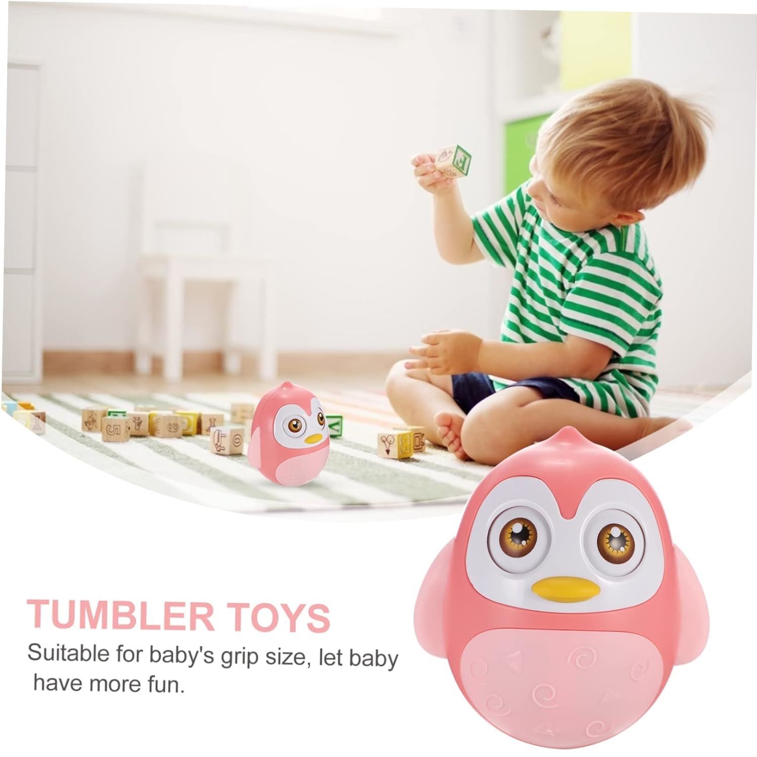 جغجغه هانگر مدل پنگوئن تعادلی طرح Roly Poly Penguin  -  - 9