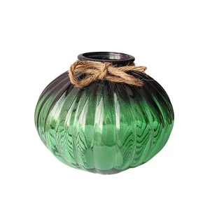 گلدان دکوری مدل شیشه ای طرح آتشی