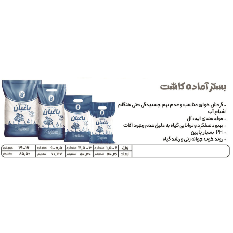 بستر آماده کاشت باغبان مدل Bast20 حجم 20 لیتر