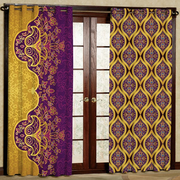 پرده مدل مخمل پانچی کد 6523 سایز 280x140 سانتی متر