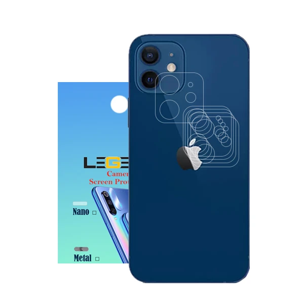 محافظ لنز گوشی موبایل نانو مدل nano-05 مناسب برای گوشی اپل iphone 12 بسته 5 عددی