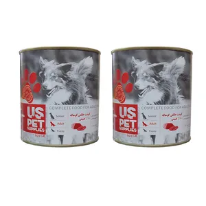 کنسرو غذای سگ یو اس پت مدل گوشت خالص گوساله وزن 800 گرم بسته دو عددی