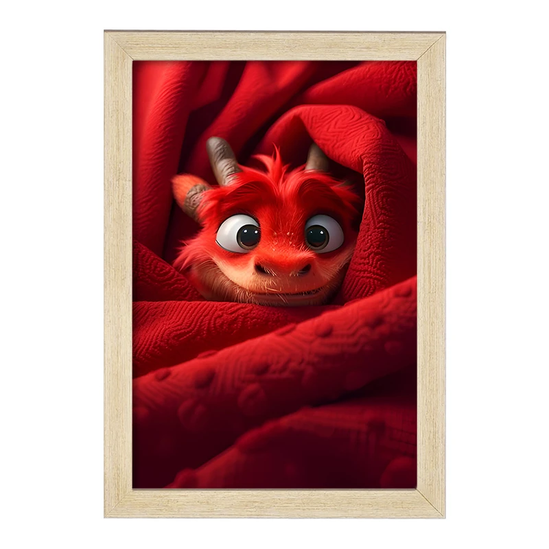 تابلو خندالو مدل اژدهای قرمز کد F6630