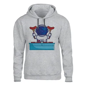 هودی مردانه مدل آشپز فضایی کد J218 رنگ طوسی