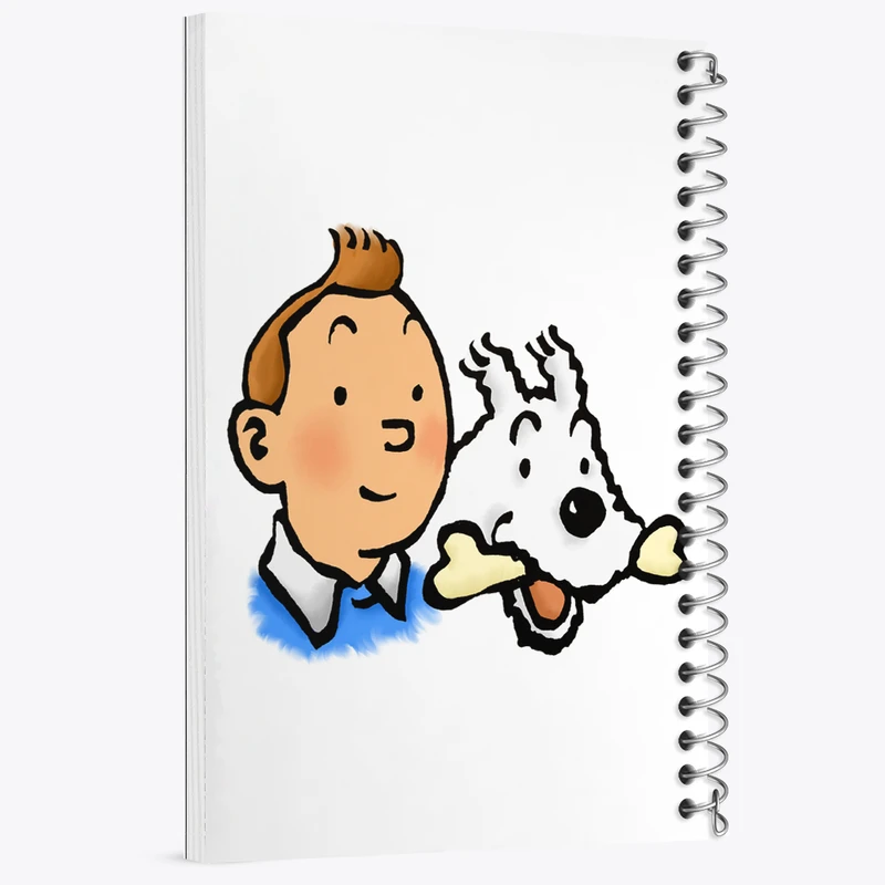 دفتر مشق 100 برگ خندالو طرح تن تن (Tintin) کد N65