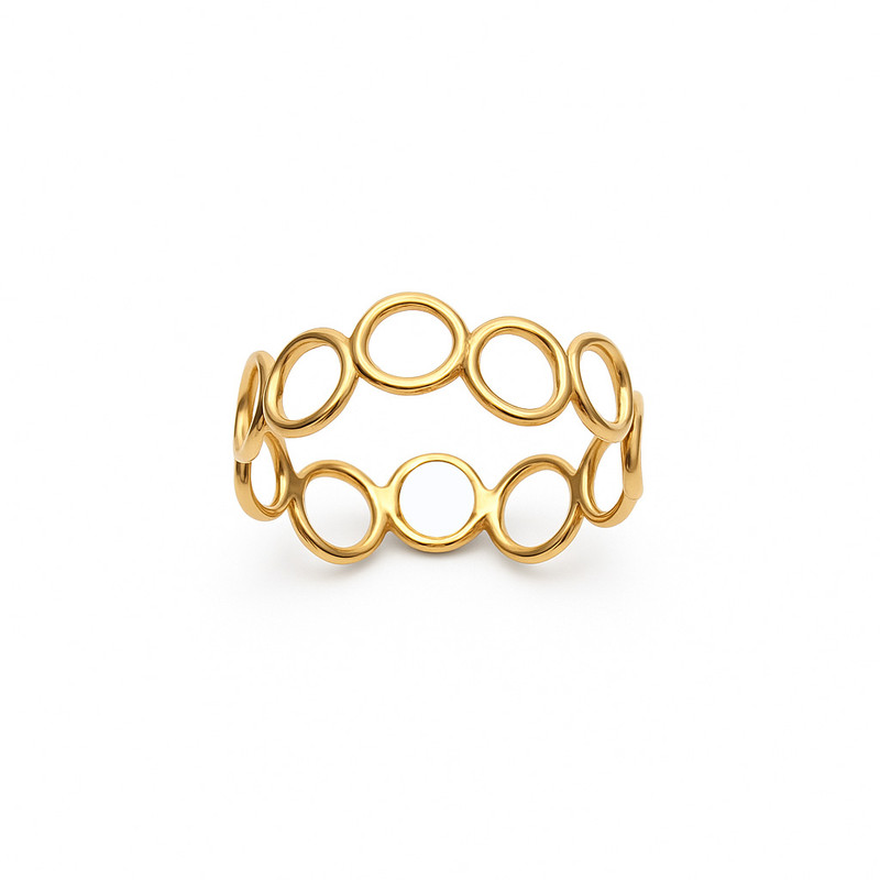 انگشتر طلا 18 عیار زنانه نیکان گلد مدل ساده 66 سایز 58