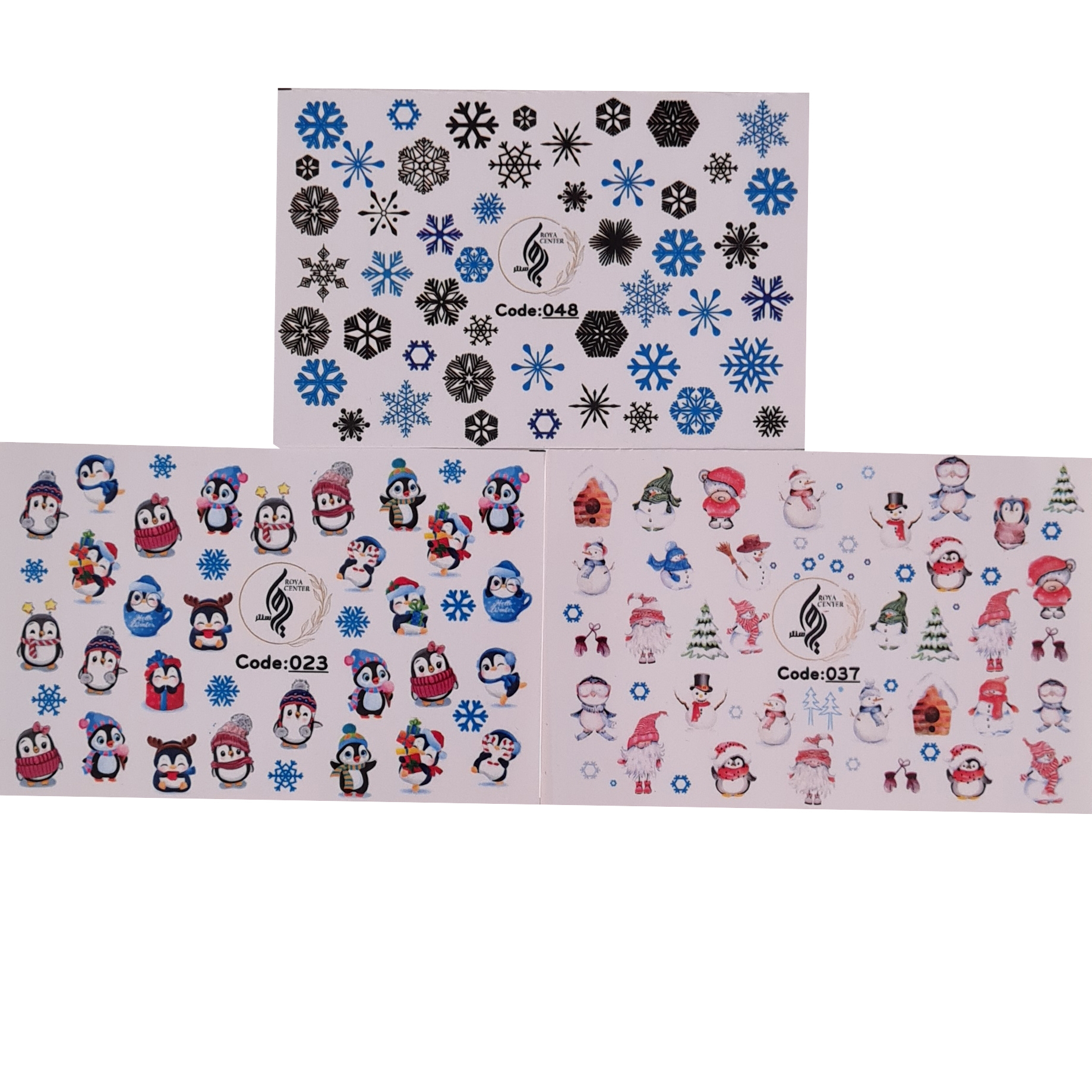 برچسب لنز ناخن مدل 07 مجموعه 3 عددی