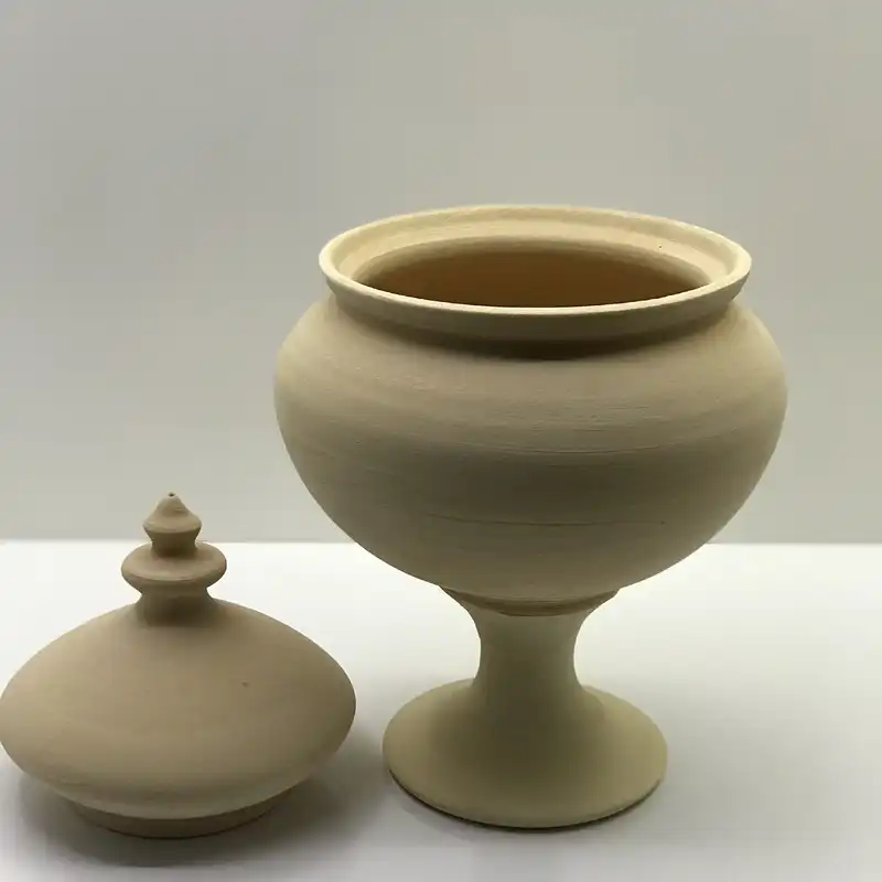 شکلات خوری سفالی خام مدل پایه دار کد 20