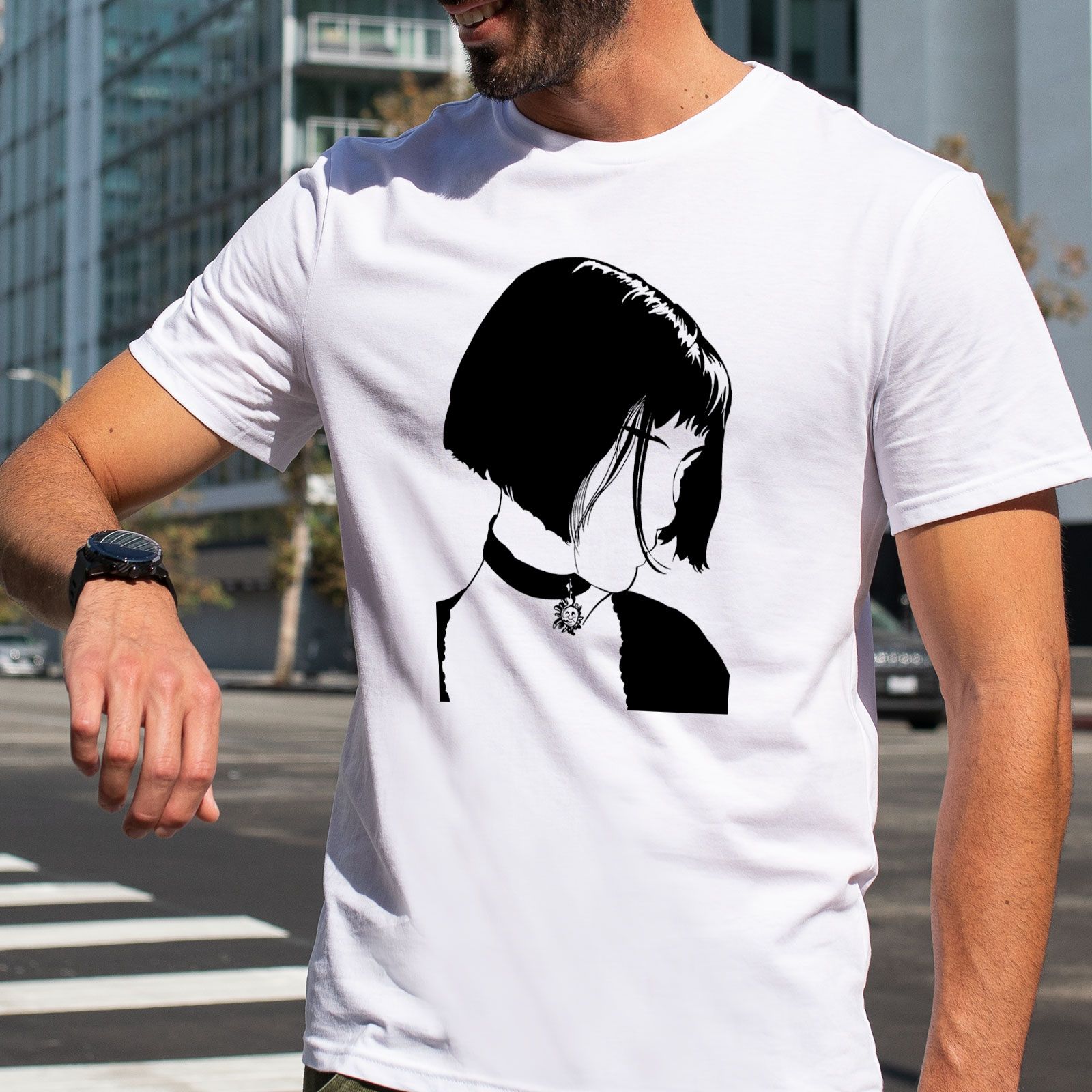 تی شرت آستین کوتاه مردانه هومرو مدل TW436 طرح ماتیلدا -  - 7