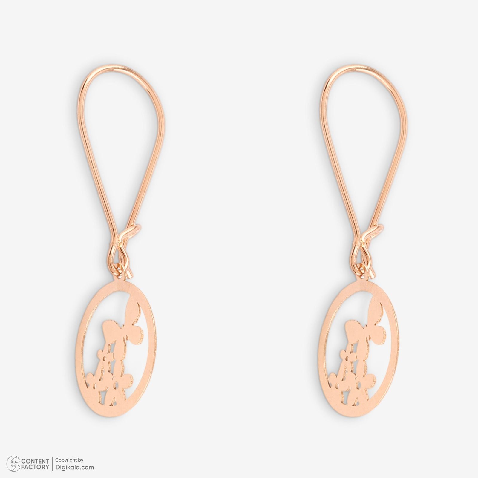 نیم ست طلا 18 عیار زنانه حافا گلد مدل پروانه کد nim05 -  - 5