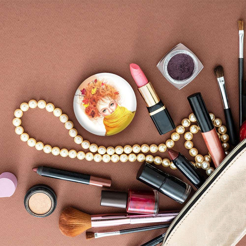 آینه جیبی خندالو مدل دختر  کد 5948