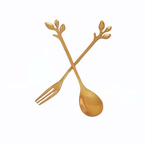 ست قاشق و چنگال 2 پارچه طرح گندم