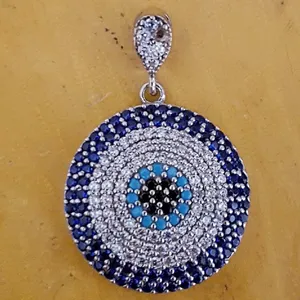 آویز گردنبند نقره زنانه مدل چشم نظر کد PS00