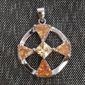 آویز گردنبند نقره زنانه سلین کالا مدل سیترین ce-new212