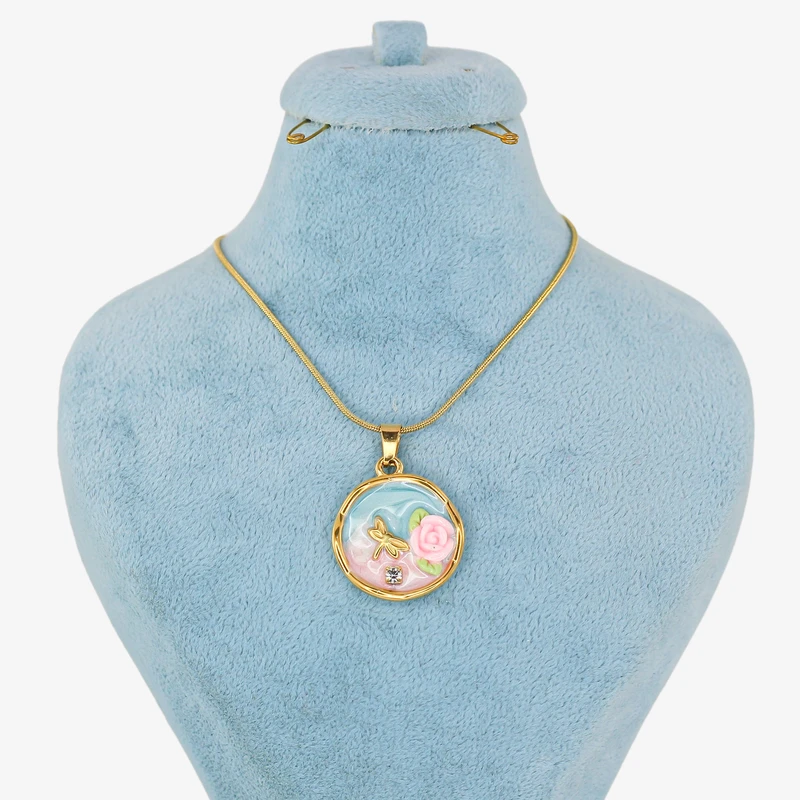 گردنبند زنانه زودیکا مدل میناکاری کد AAB685