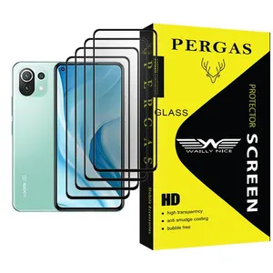 Waily Nice Pergas Glass MIX004 Screen Protector For Xiaomi Mi 11 Lite 5G Pack Of 4