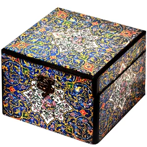 جعبه هدیه چوبی طرح گلبرگ کد 01