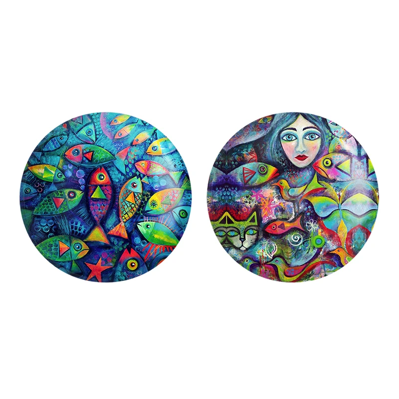 مگنت خندالو مدل نقاشی انتزاعی کد 53155311 مجموعه 2 عددی