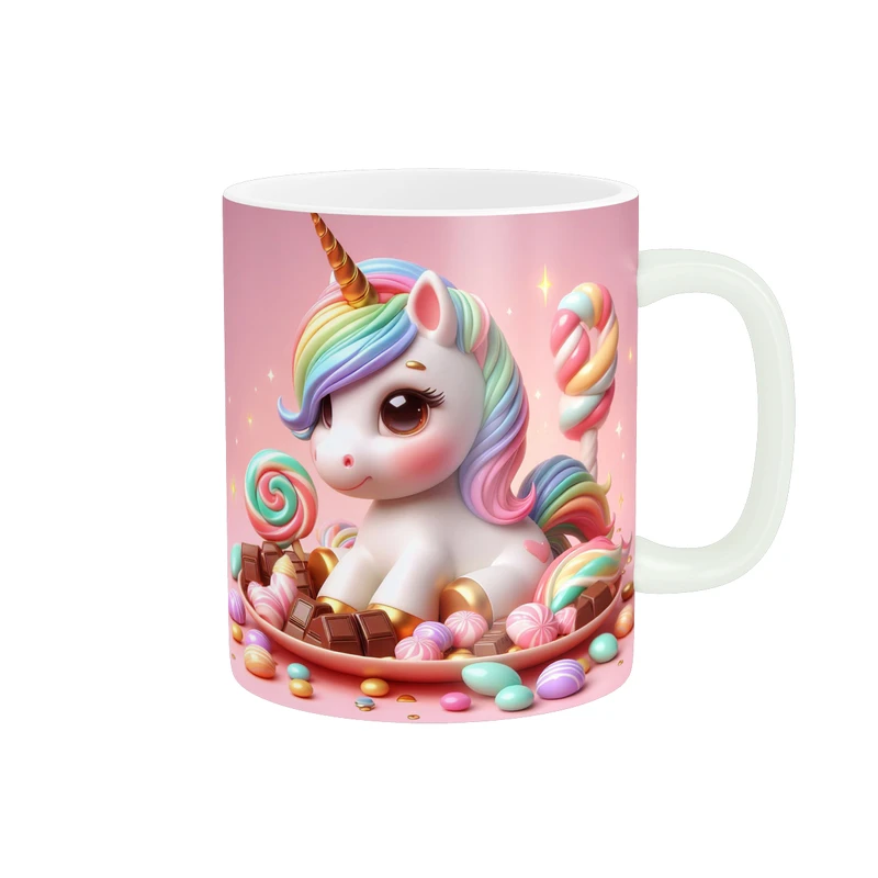 ماگ پاد آفرین طرح اسب تک شاخ مدل یونیکورن کد 1867