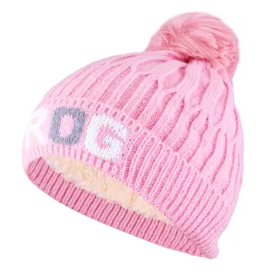 کلاه بافتنی مدل لبه برگرد داخل خز پوم دار