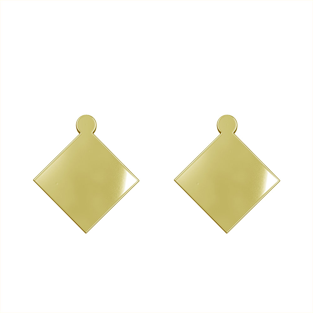 گوشواره طلا 18 عیار زنانه مدوپد مدل اسلیمی کد GA1-10336