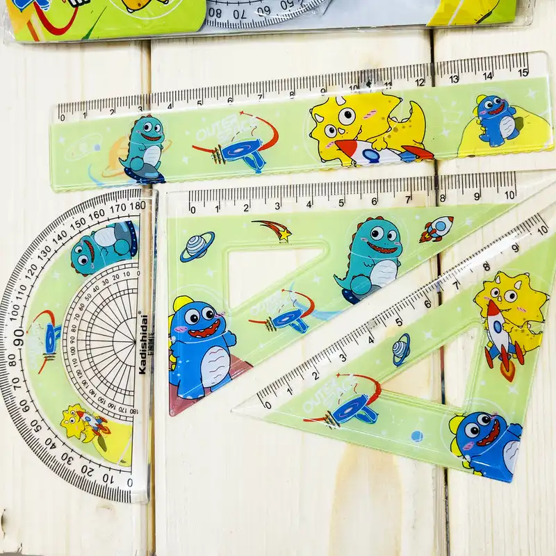 خط کش مدل دایناسور فانتزی مجموعه 4 عددی