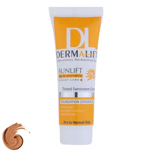 کرم ضد آفتاب رنگی درمالیفت SPF 50 مدل SUNLIFT حاوی ‌محافظ UVA و UVB مناسب پوست‌های خشک و معمولی حجم 40 میلی‌لیتر