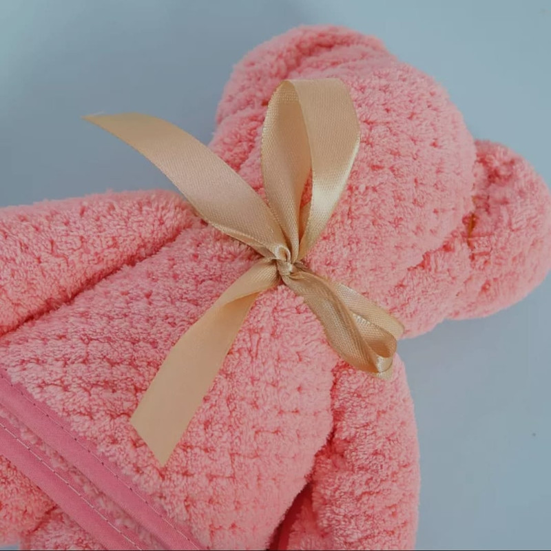 حوله دستی طرح تدی سایز 70x30 سانتی متر