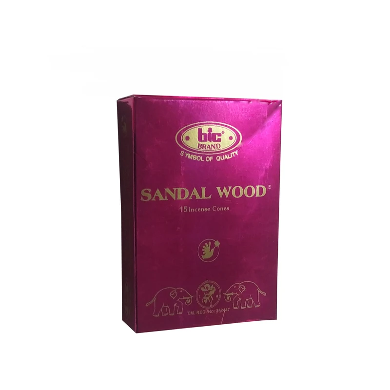 عود مدل مخروطی بیک sandal wood بسته 15 عددی