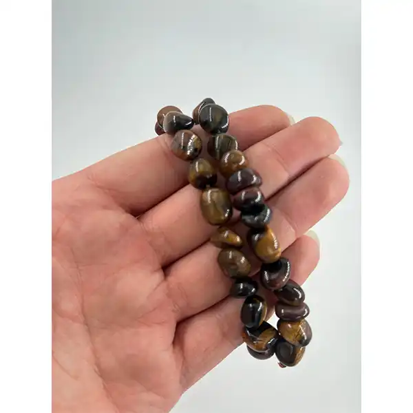 ریسه سنگ مدل عقیق نامنظم چشم ببر کد 359606