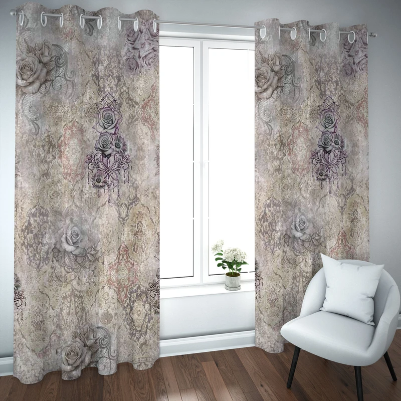 پرده مدل چاپی هازان سایز 300×150 سانتی متر 