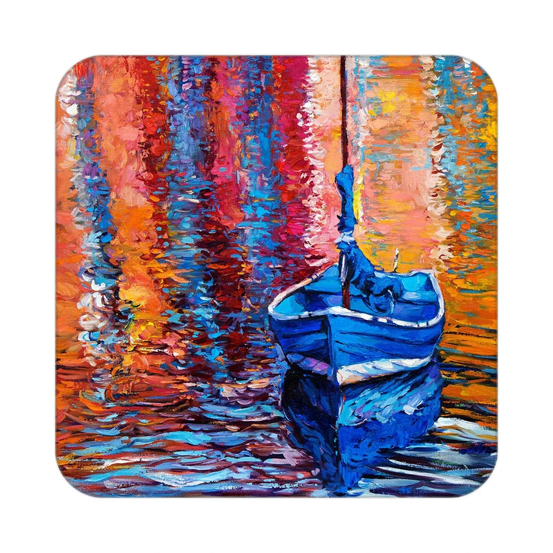 زیر لیوانی کاکتی طرح نقاشی رنگ روغن مدل mg10580