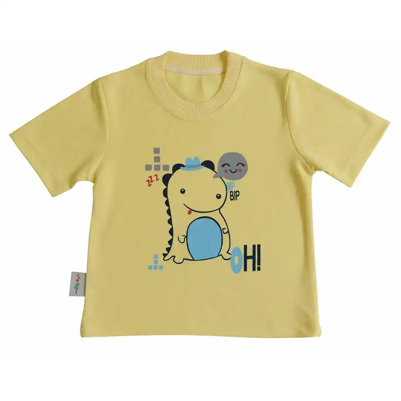 ست تی شرت آستین کوتاه و شلوارک بچگانه سپیدپوش کد 140320